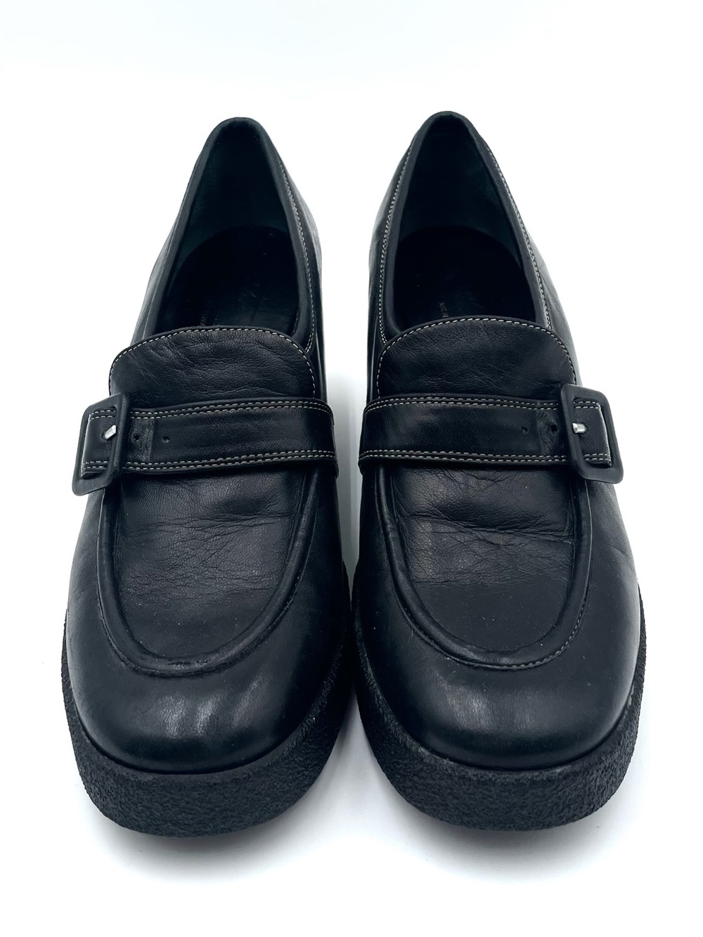 Robert Clergie Black Leather Loafers Size 8